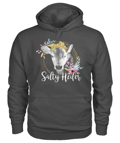 Salty heifer  - Men's and Women's t-shirt , Vneck, Hoodies - myfunfarm - clothing acceessories shoes for cow lovers, pig, horse, cat, sheep, dog, chicken, goat farmer