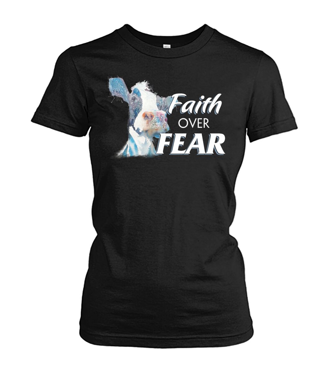faith over fear - Men's and Women's t-shirt , Vneck, Hoodies - myfunfarm - clothing acceessories shoes for cow lovers, pig, horse, cat, sheep, dog, chicken, goat farmer