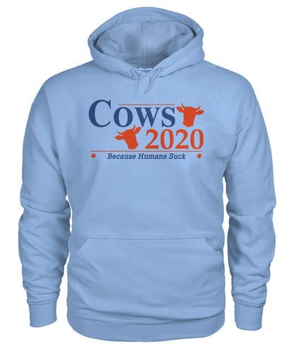 Cows 2020 because humans suck  - Men's and Women's t-shirt , Hoodies - myfunfarm