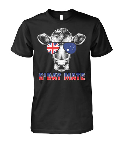 G'day Mate - Men's and Women's t-shirt , Vneck, Hoodies - myfunfarm - clothing acceessories shoes for cow lovers, pig, horse, cat, sheep, dog, chicken, goat farmer