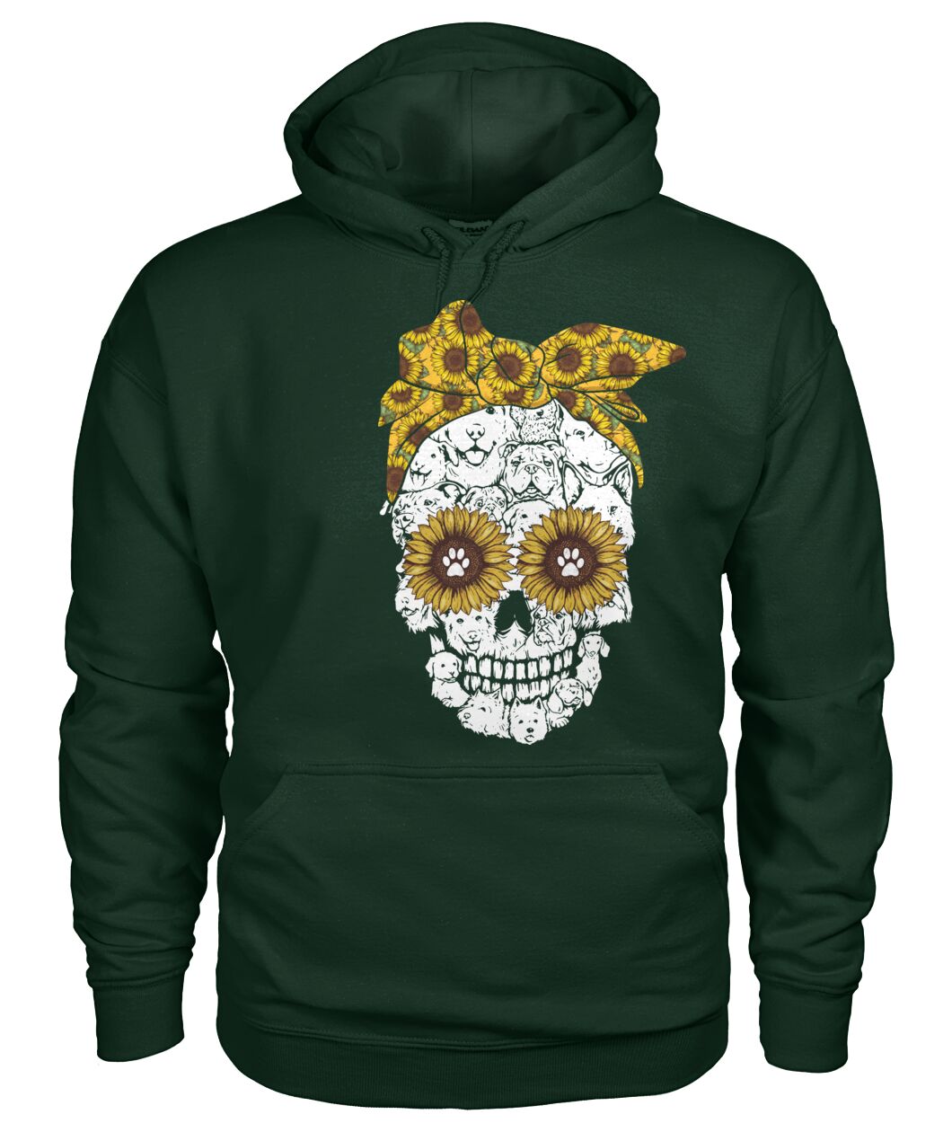 Skull sun Flowers for dog lovers - Men's and Women's t-shirt , hoodies - myfunfarm - clothing acceessories shoes for cow lovers, pig, horse, cat, sheep, dog, chicken, goat farmer
