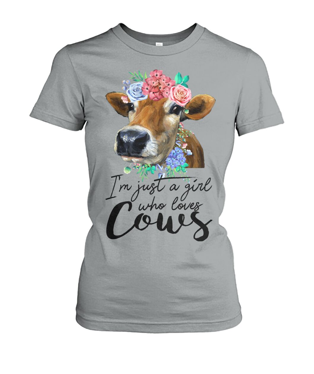 I'm just a girl who loves cows - Men's and Women's t-shirt , Vneck, Hoodies - myfunfarm - clothing acceessories shoes for cow lovers, pig, horse, cat, sheep, dog, chicken, goat farmer