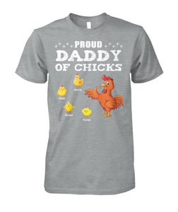 Proud daddy of chicks -  t-shirt, hoodies Gift for Father's day