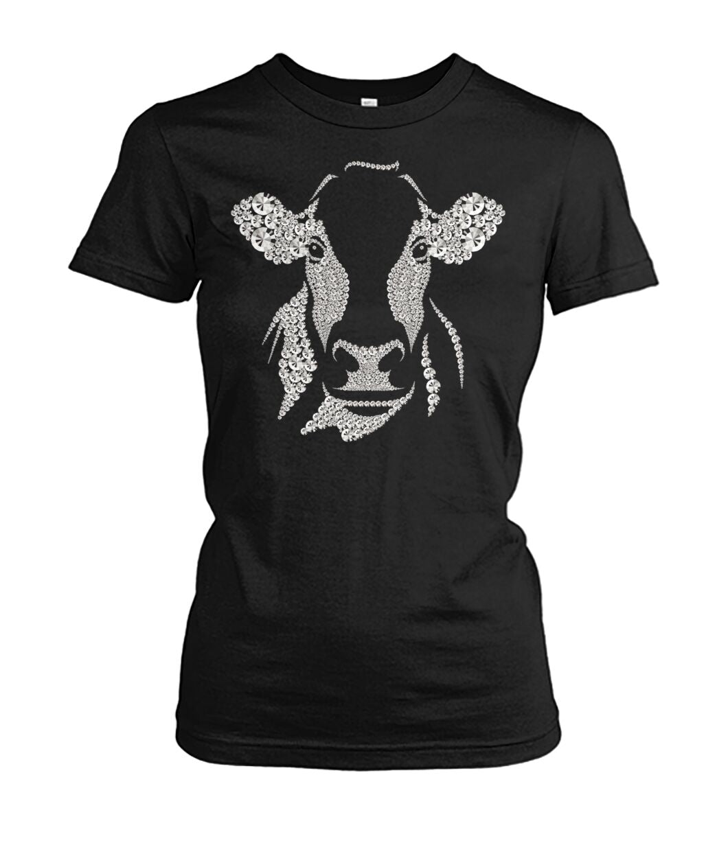 Cow diamond fake - Men's and Women's t-shirt , Vneck, Hoodies - myfunfarm - clothing acceessories shoes for cow lovers, pig, horse, cat, sheep, dog, chicken, goat farmer