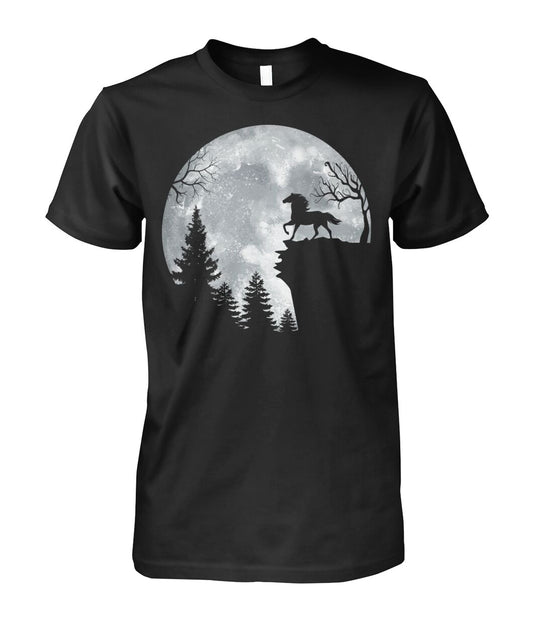 Horse in the Moon - Halloween unisex  t-shirt , Hoodies