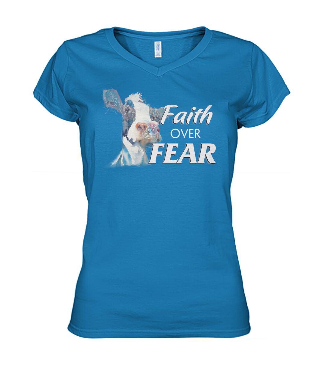 faith over fear - Men's and Women's t-shirt , Vneck, Hoodies - myfunfarm - clothing acceessories shoes for cow lovers, pig, horse, cat, sheep, dog, chicken, goat farmer