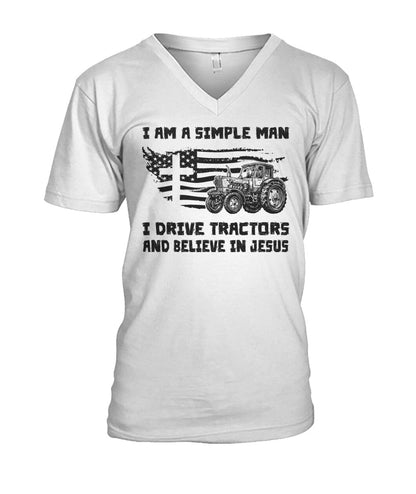 I am a simple  man i drive tractors - unisex  t-shirt , Hoodies