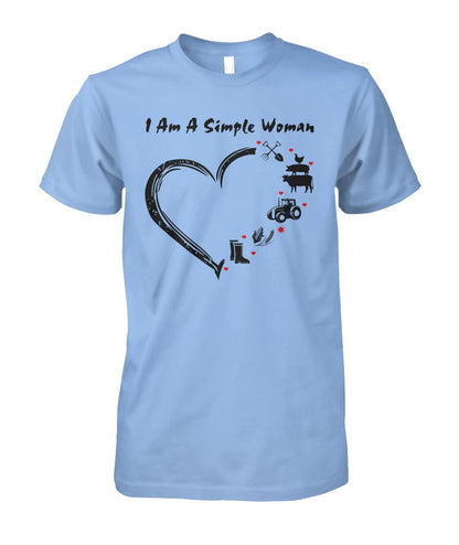 I  am a simple woman unisex  t-shirt , Hoodies - myfunfarm