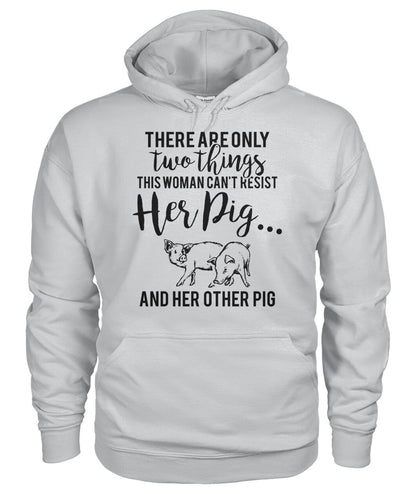 there are only two things pig  - Men's and Women's t-shirt , Vneck, Hoodies - myfunfarm - clothing acceessories shoes for cow lovers, pig, horse, cat, sheep, dog, chicken, goat farmer