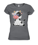 Cute cow  - Men's and Women's t-shirt , Vneck, Hoodies - myfunfarm - clothing acceessories shoes for cow lovers, pig, horse, cat, sheep, dog, chicken, goat farmer