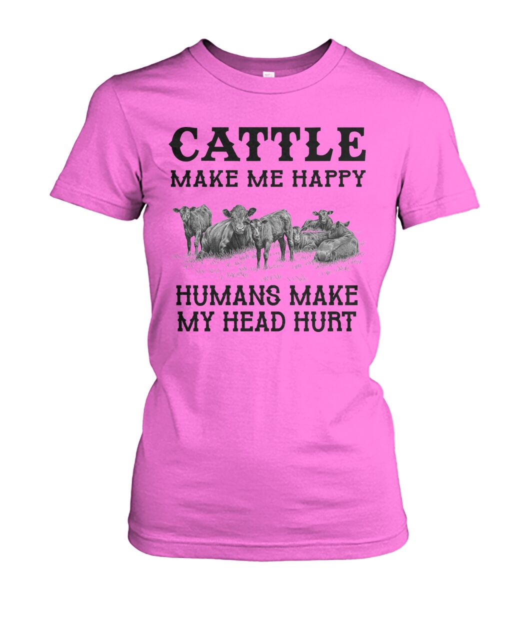 Cattle make me happy - unisex  t-shirt , Hoodies - myfunfarm