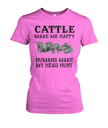 Cattle make me happy - unisex  t-shirt , Hoodies - myfunfarm