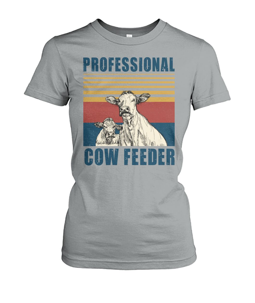 Professional cow feeder  - Men's and Women's t-shirt , Vneck, Hoodies - myfunfarm - clothing acceessories shoes for cow lovers, pig, horse, cat, sheep, dog, chicken, goat farmer