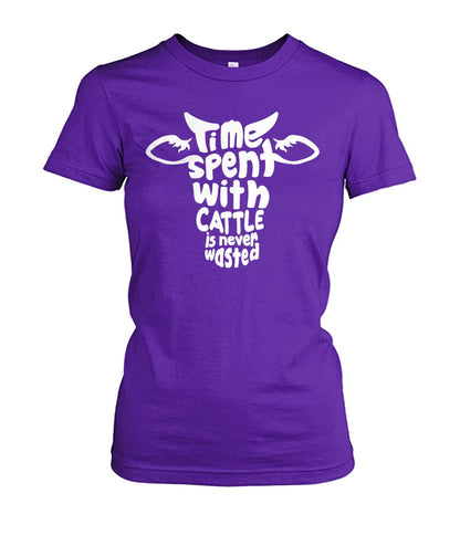 Time spent with cattle is never wasted - funny design unisex  t-shirt , Hoodies - myfunfarm