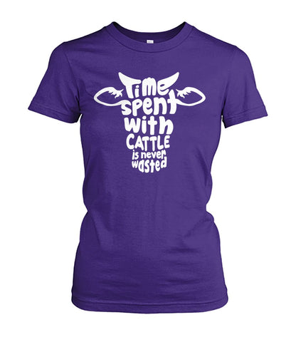 Time spent with cattle is never wasted - funny design unisex  t-shirt , Hoodies - myfunfarm