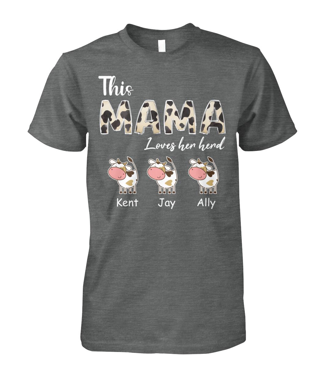 This Mama Loves her herd - personalized t-shirt, Hoodies - myfunfarm