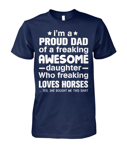 i'm a proud dad  - Men's and Women's t-shirt , Vneck, Hoodies - myfunfarm - clothing acceessories shoes for cow lovers, pig, horse, cat, sheep, dog, chicken, goat farmer
