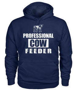 Professionnal cow feeder - Men's and Women's t-shirt , Vneck, Hoodies - myfunfarm - clothing acceessories shoes for cow lovers, pig, horse, cat, sheep, dog, chicken, goat farmer