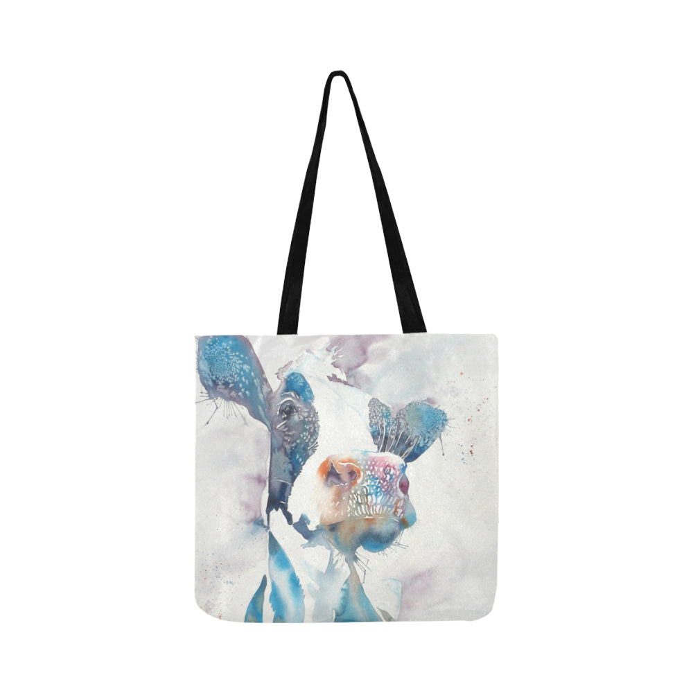 Cute Cow painting print tote bag sk00012 Reusable Shopping Bag Model 1660 (Two sides) - myfunfarm - clothing acceessories shoes for cow lovers, pig, horse, cat, sheep, dog, chicken, goat farmer