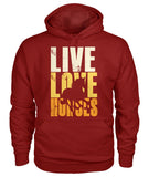 Live love horse - Men's and Women's t-shirt , Vneck, Hoodies - myfunfarm - clothing acceessories shoes for cow lovers, pig, horse, cat, sheep, dog, chicken, goat farmer