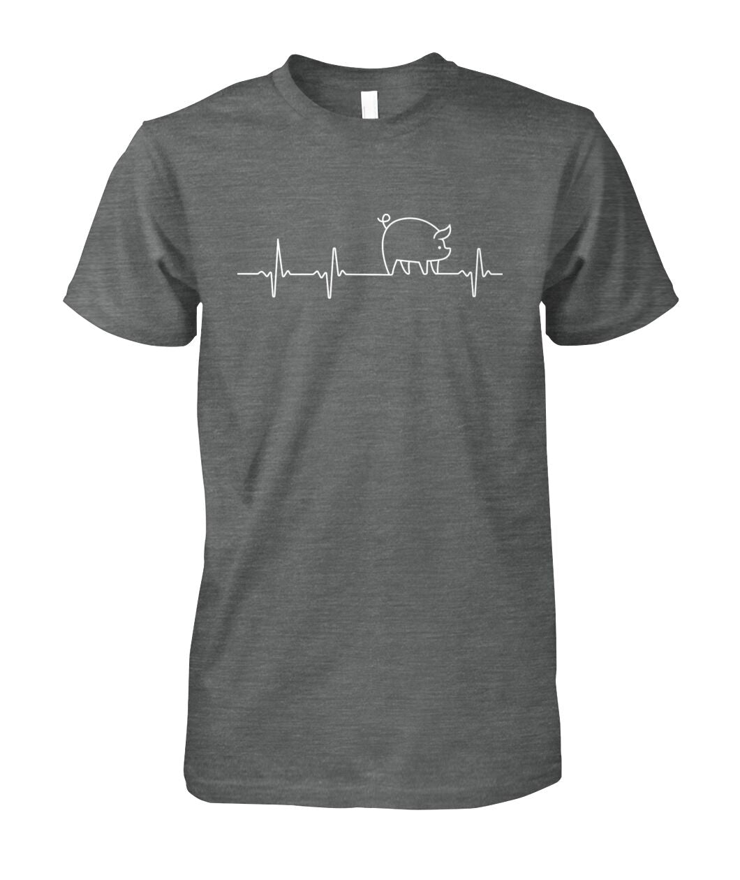 Heart beat Pig Lovers - Men's and Women's t-shirt , Vneck, Hoodies - myfunfarm - clothing acceessories shoes for cow lovers, pig, horse, cat, sheep, dog, chicken, goat farmer