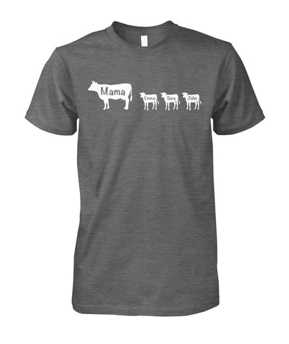 Custom name - Personalized Mama Cow unisex  t-shirt , Hoodies