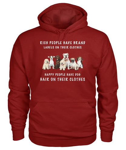 Happy people have dog - Men's and Women's t-shirt , Vneck, Hoodies - myfunfarm - clothing acceessories shoes for cow lovers, pig, horse, cat, sheep, dog, chicken, goat farmer