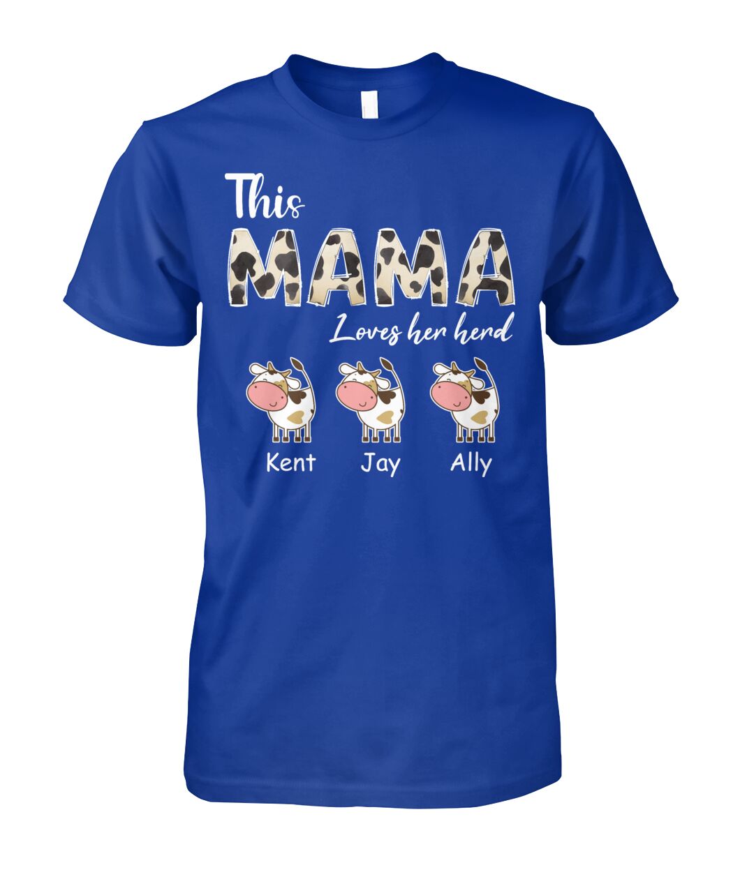This Mama Loves her herd - personalized t-shirt, Hoodies - myfunfarm