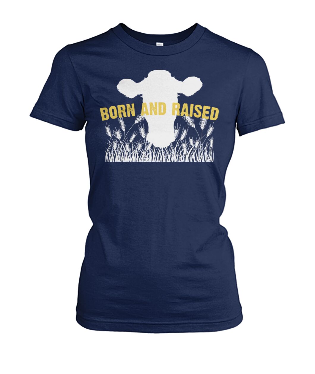 BORN AND RAISE - Men's and Women's t-shirt , Vneck, Hoodies - myfunfarm - clothing acceessories shoes for cow lovers, pig, horse, cat, sheep, dog, chicken, goat farmer