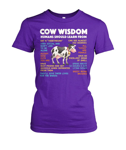 Cow wisdom humans should learn from - unisex  t-shirt , Hoodies