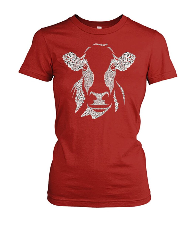 Cow diamond fake - Men's and Women's t-shirt , Vneck, Hoodies - myfunfarm - clothing acceessories shoes for cow lovers, pig, horse, cat, sheep, dog, chicken, goat farmer