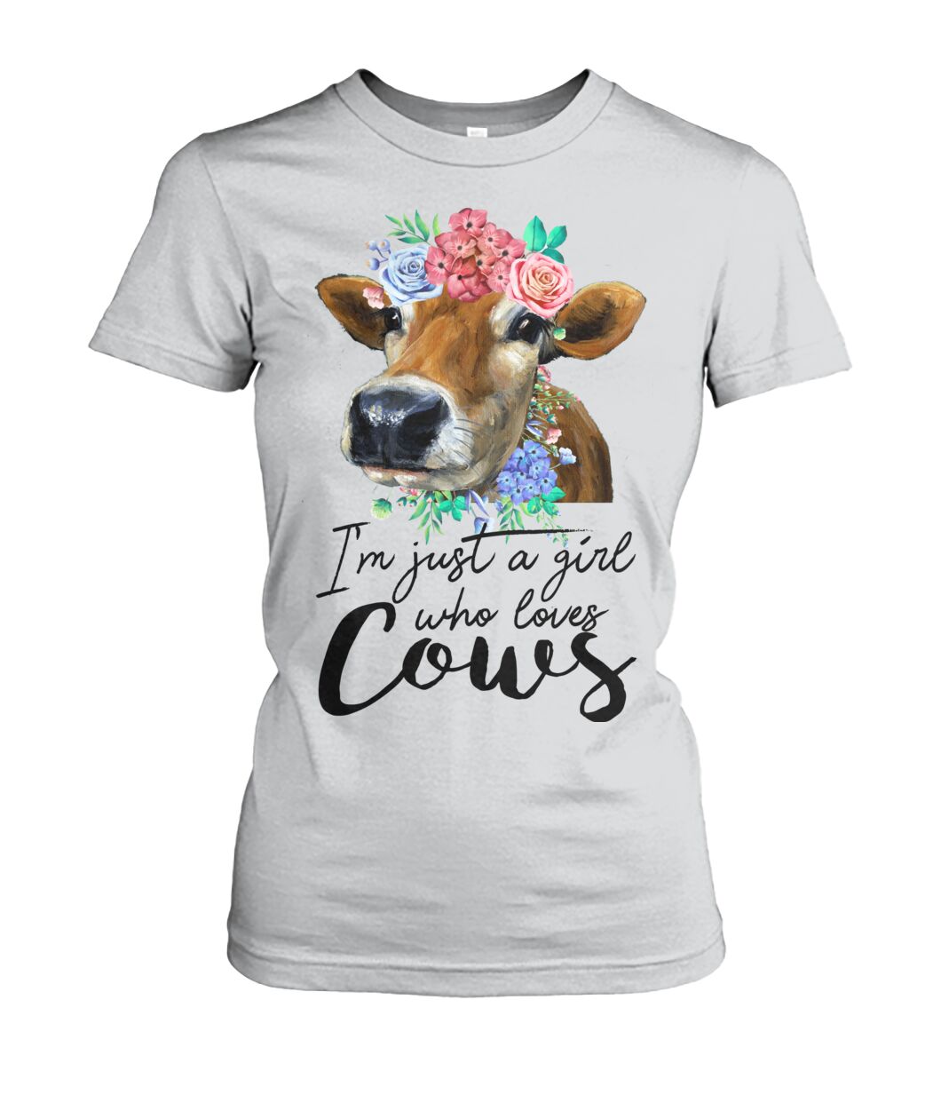 I'm just a girl who loves cows - Men's and Women's t-shirt , Vneck, Hoodies - myfunfarm - clothing acceessories shoes for cow lovers, pig, horse, cat, sheep, dog, chicken, goat farmer