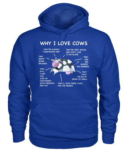 Why i love cows - funny design unisex  t-shirt , Hoodies