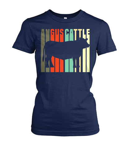 Angus vintage style - Men's and Women's t-shirt , Vneck, Hoodies - myfunfarm - clothing acceessories shoes for cow lovers, pig, horse, cat, sheep, dog, chicken, goat farmer