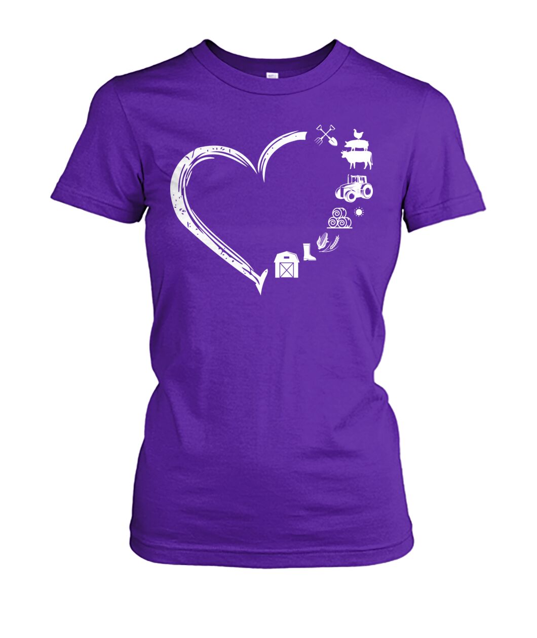 Heart  Farm Life - unisex  t-shirt , Hoodies - myfunfarm