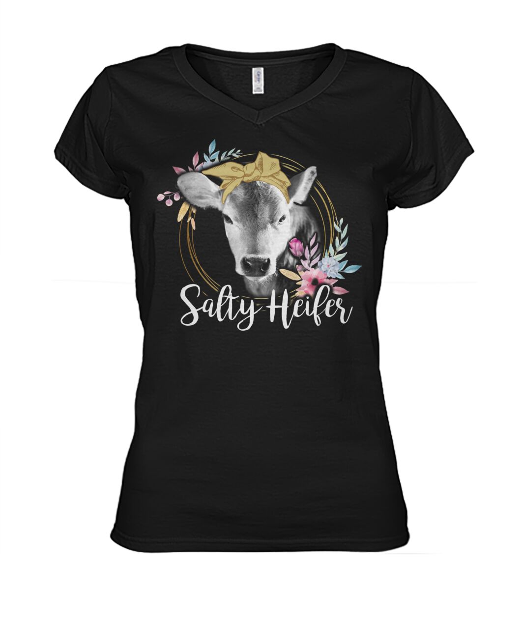 Salty heifer  - Men's and Women's t-shirt , Vneck, Hoodies - myfunfarm - clothing acceessories shoes for cow lovers, pig, horse, cat, sheep, dog, chicken, goat farmer