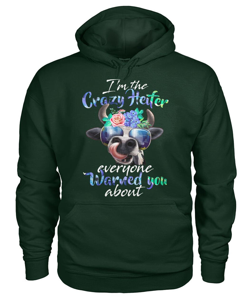 i'm the crazy heifer - Men's and Women's t-shirt , Vneck, Hoodies - myfunfarm - clothing acceessories shoes for cow lovers, pig, horse, cat, sheep, dog, chicken, goat farmer