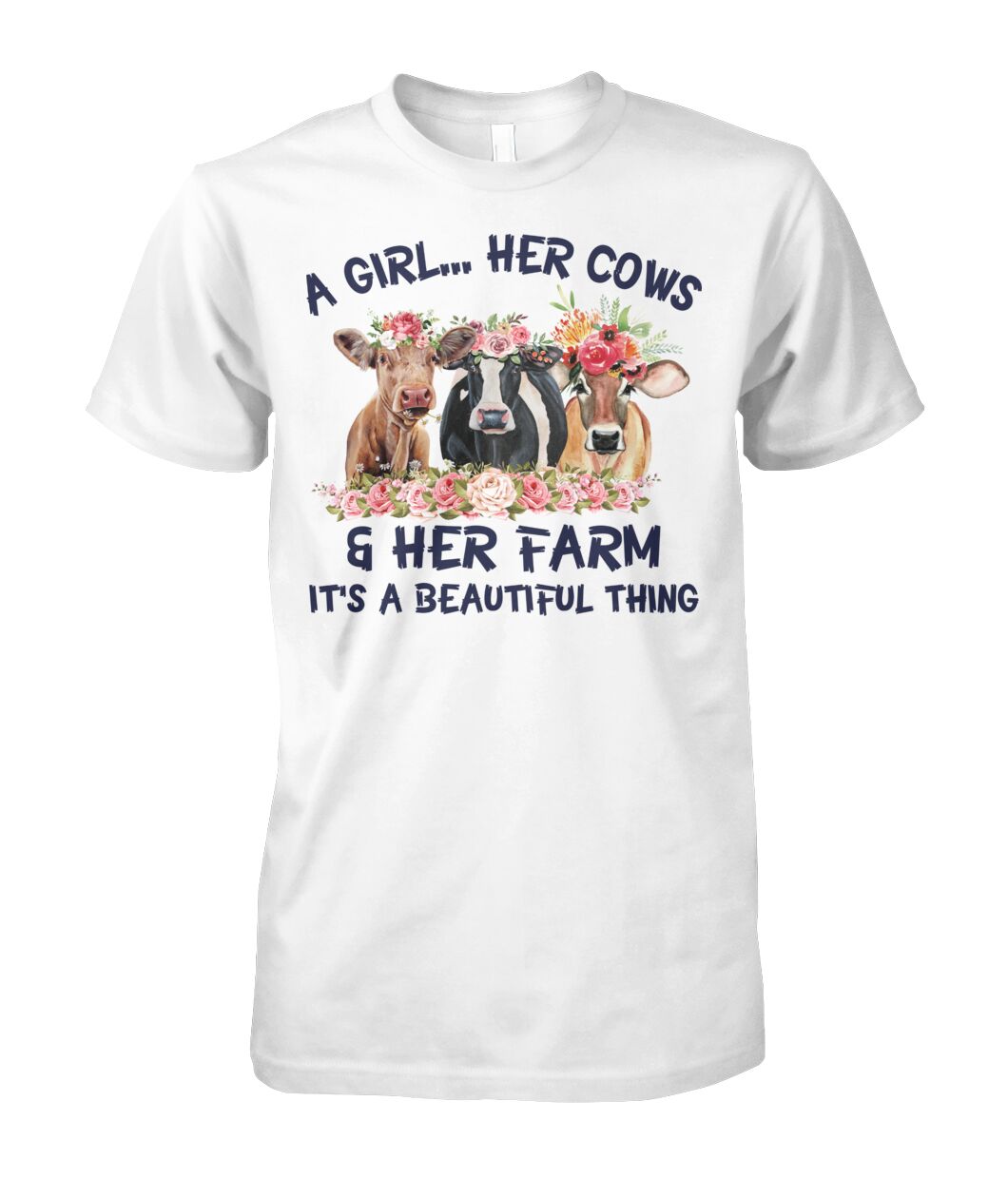 A girl ... Her cows and Her Farm - Unisex t-shirt , Hoodies