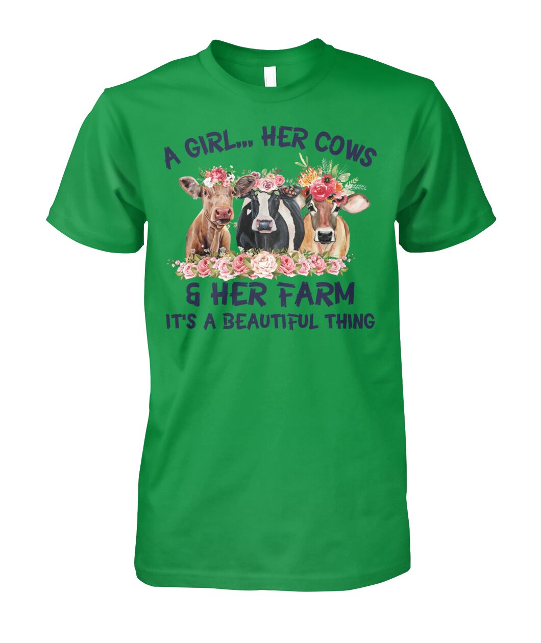 A girl ... Her cows and Her Farm - Unisex t-shirt , Hoodies