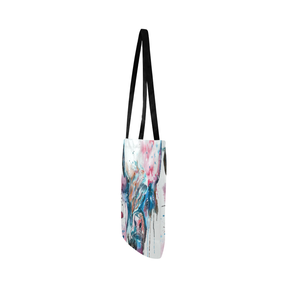 Cute Highland cattle print Tote bag sk00022 Reusable Shopping Bag Model 1660 (Two sides) - myfunfarm - clothing acceessories shoes for cow lovers, pig, horse, cat, sheep, dog, chicken, goat farmer