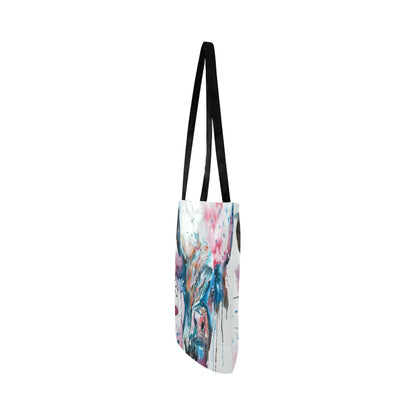 Cute Highland cattle print Tote bag sk00022 Reusable Shopping Bag Model 1660 (Two sides) - myfunfarm - clothing acceessories shoes for cow lovers, pig, horse, cat, sheep, dog, chicken, goat farmer