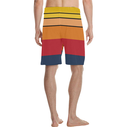 Men's Casual Beach Shorts Funny - myfunfarm - clothing acceessories shoes for cow lovers, pig, horse, cat, sheep, dog, chicken, goat farmer