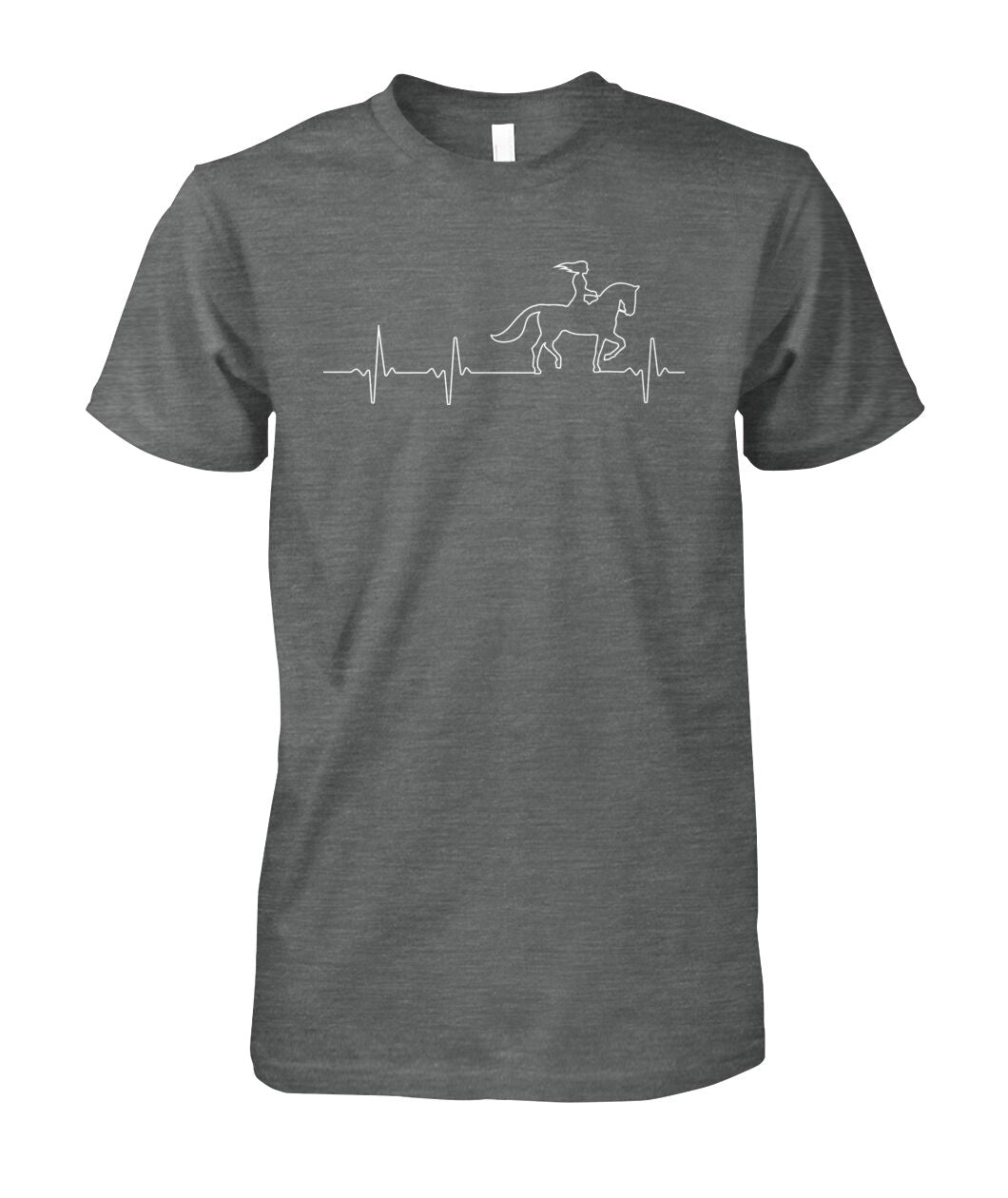 Heart beat of girl loves horse - Men's and Women's t-shirt , Vneck, Hoodies - myfunfarm - clothing acceessories shoes for cow lovers, pig, horse, cat, sheep, dog, chicken, goat farmer