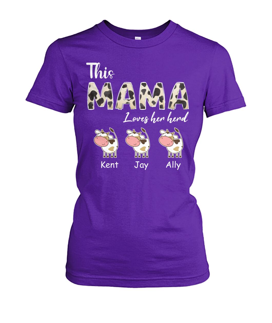 This Mama Loves her herd - personalized t-shirt, Hoodies - myfunfarm