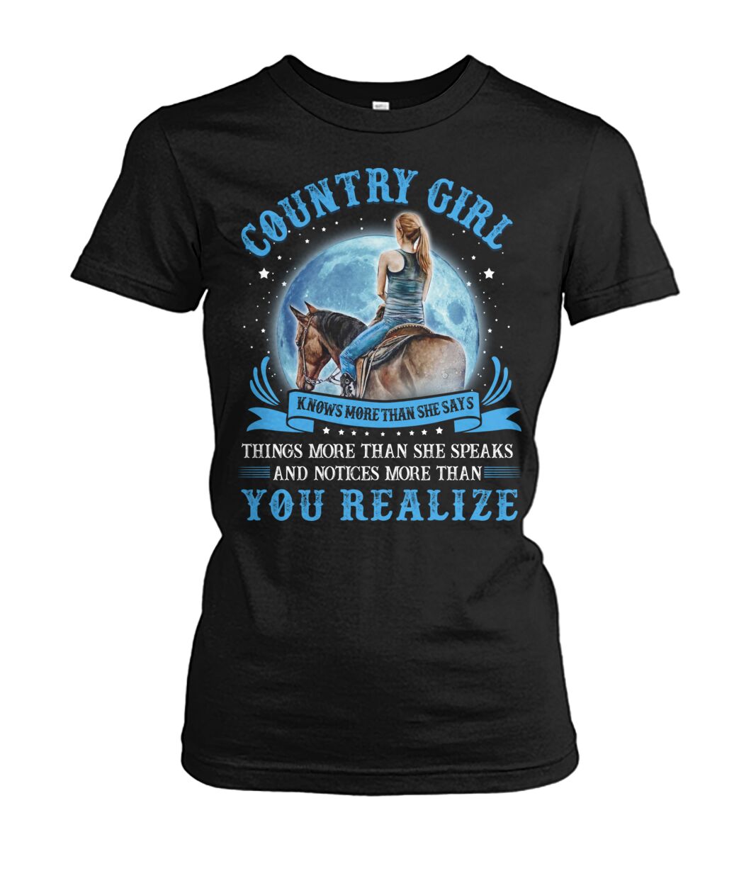 country girl knows more than she says - unisex  t-shirt , Hoodies - myfunfarm