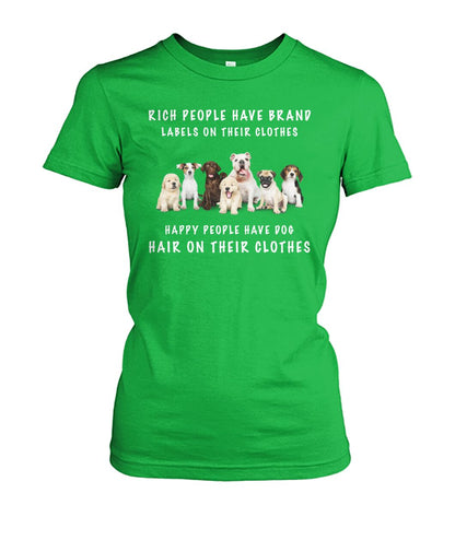 Happy people have dog - Men's and Women's t-shirt , Vneck, Hoodies - myfunfarm - clothing acceessories shoes for cow lovers, pig, horse, cat, sheep, dog, chicken, goat farmer