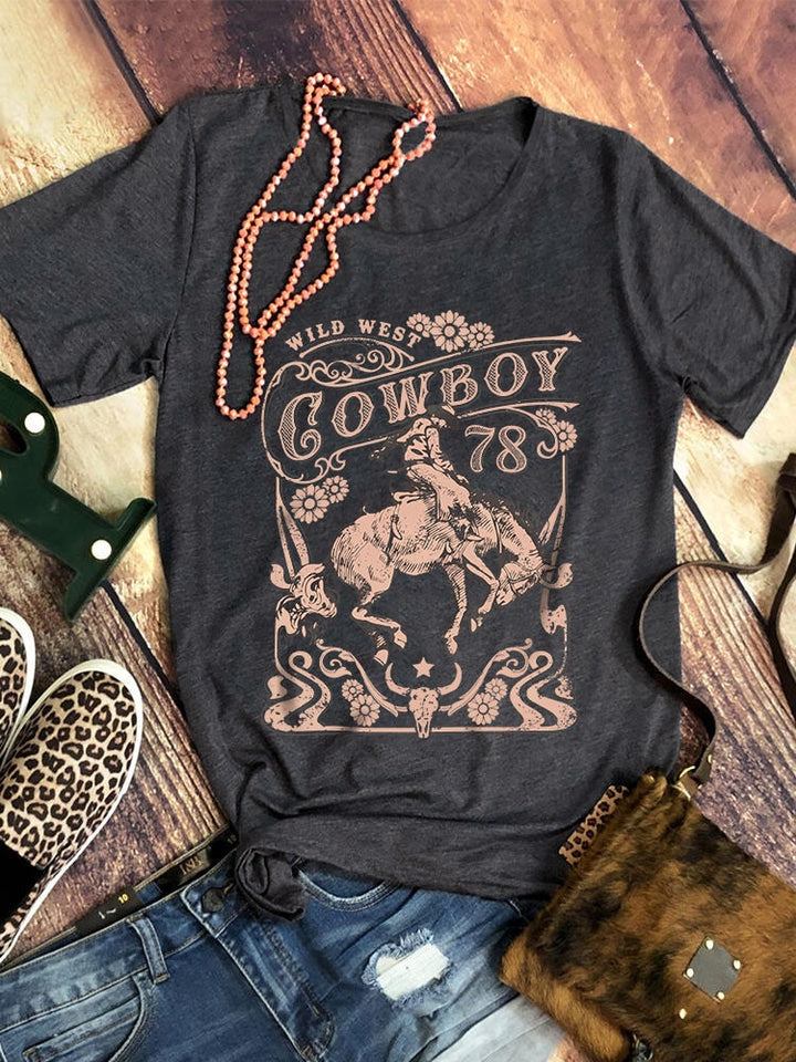 Wild West Cowboy - Women Western T-shirts