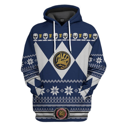 Blue Power Ranger - Cosplay Tshirt Hoodies Sweatshirt - Apparel