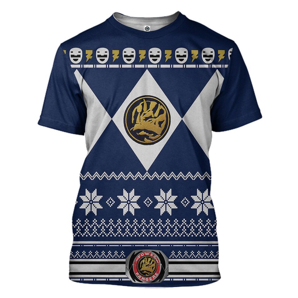 Blue Power Ranger - Cosplay Tshirt Hoodies Sweatshirt - Apparel