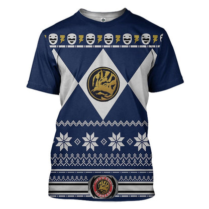 Blue Power Ranger - Cosplay Tshirt Hoodies Sweatshirt - Apparel